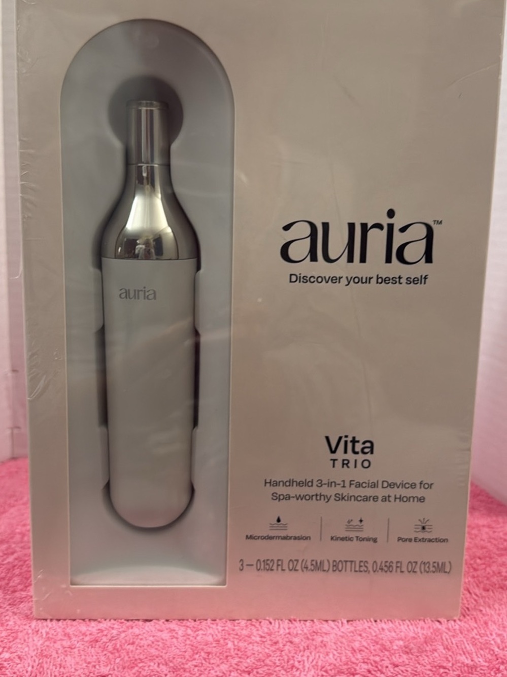 Auria Vita Trio Handheld Facial Device — Silver